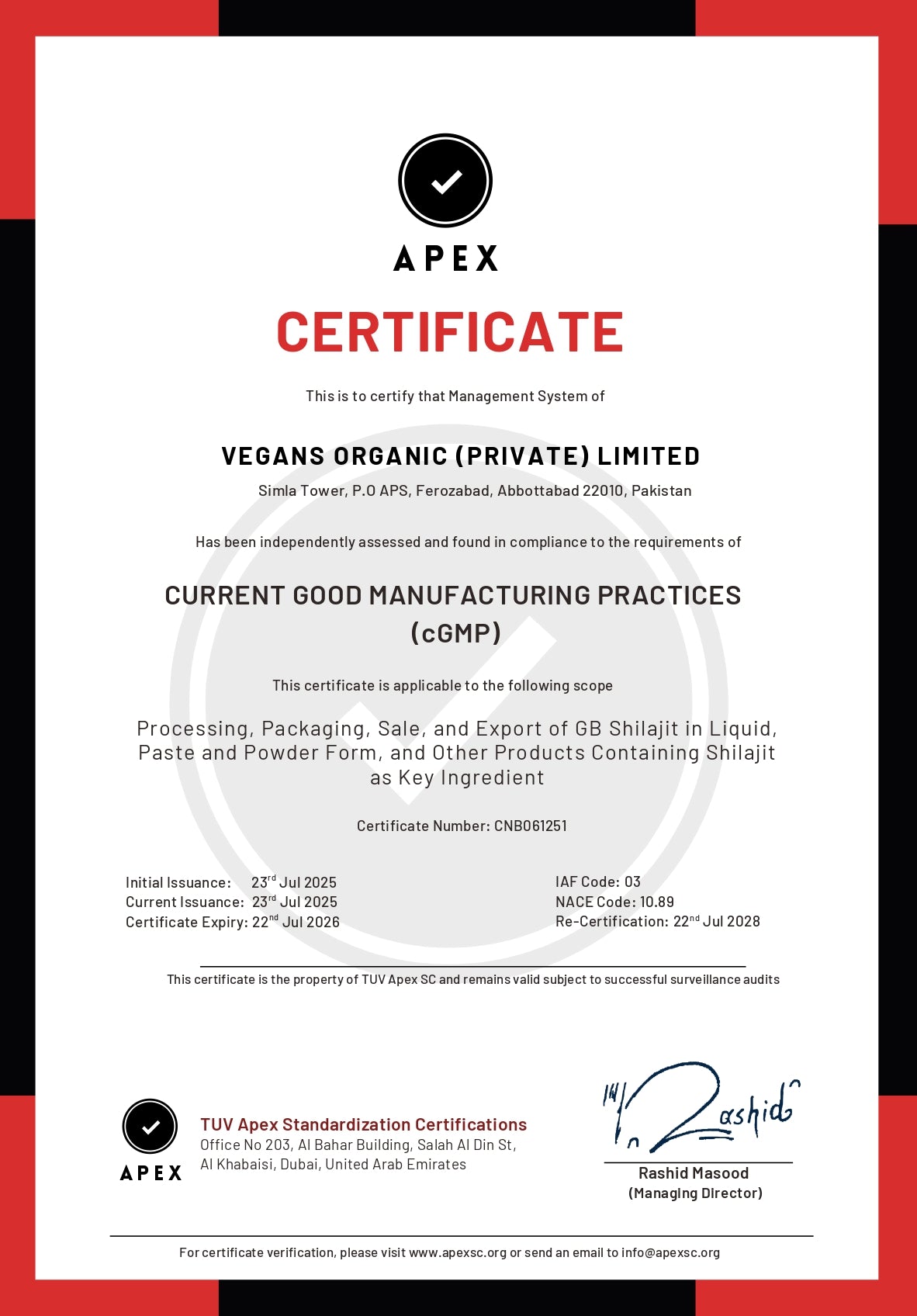 GMP Certified
